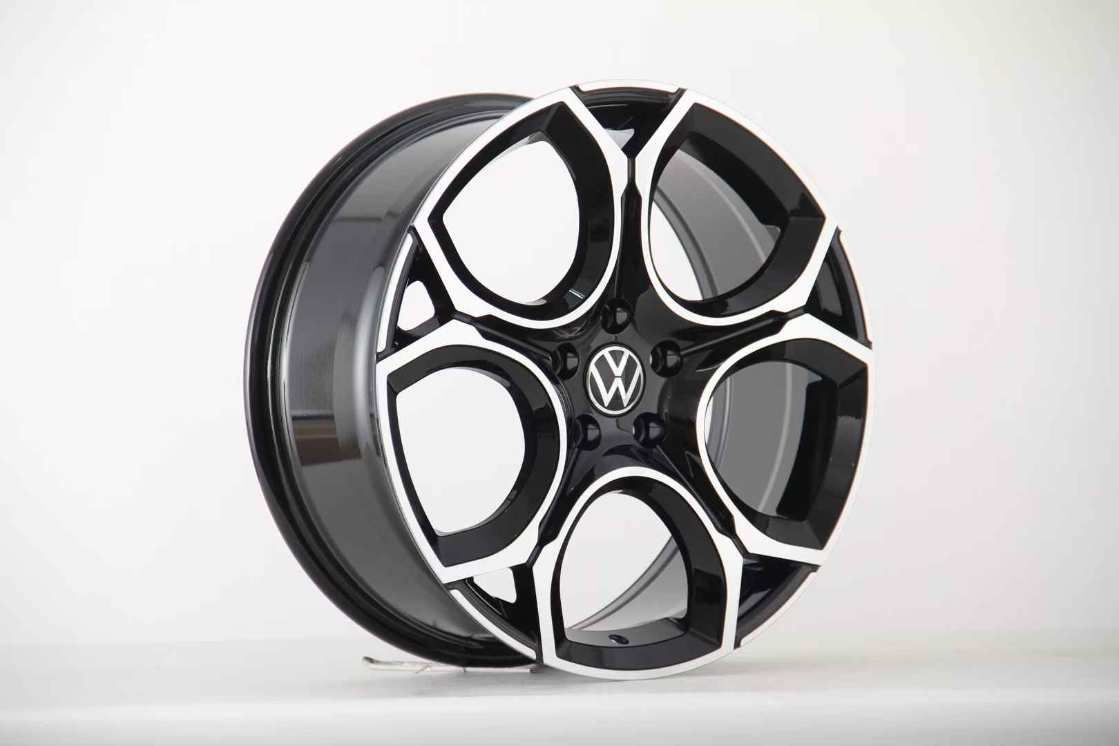 19" VW Alloy Wheel Set - 5x112 PCD - Black Machine Face