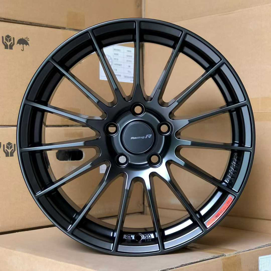 18" Enkei RS05-RR Alloy Wheel Set - 5x112/114,3 PCD - Matt Black
