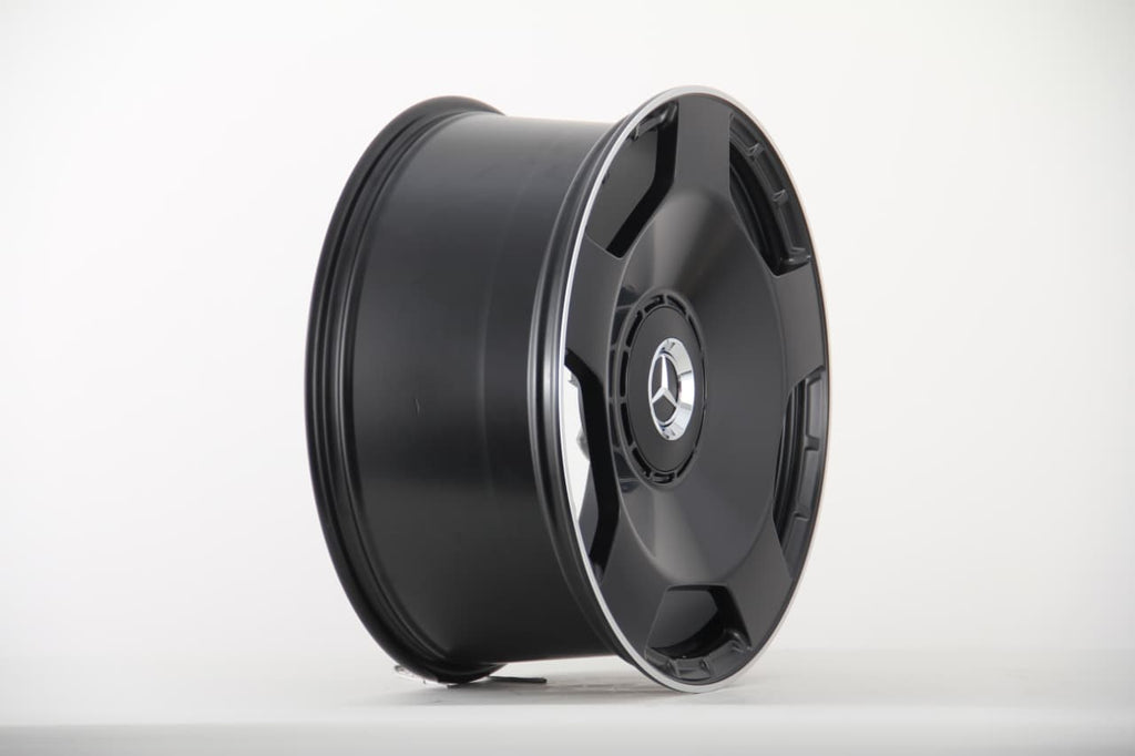 20" Mercedes-Benz Staggered Alloy Wheel Set - 5x112 PCD - Matt Black Machined Lip