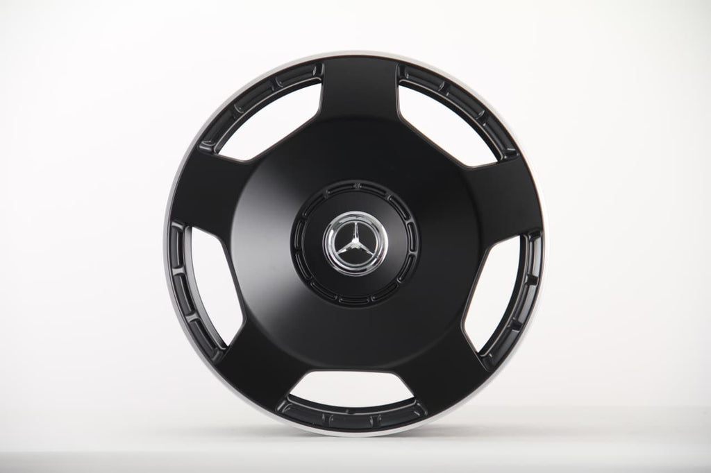 20" Mercedes-Benz Staggered Alloy Wheel Set - 5x112 PCD - Matt Black Machined Lip