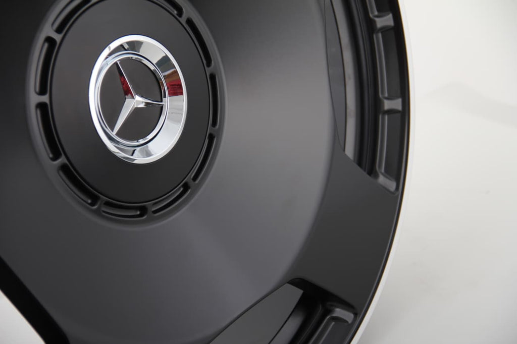 20" Mercedes-Benz Staggered Alloy Wheel Set - 5x112 PCD - Matt Black Machined Lip
