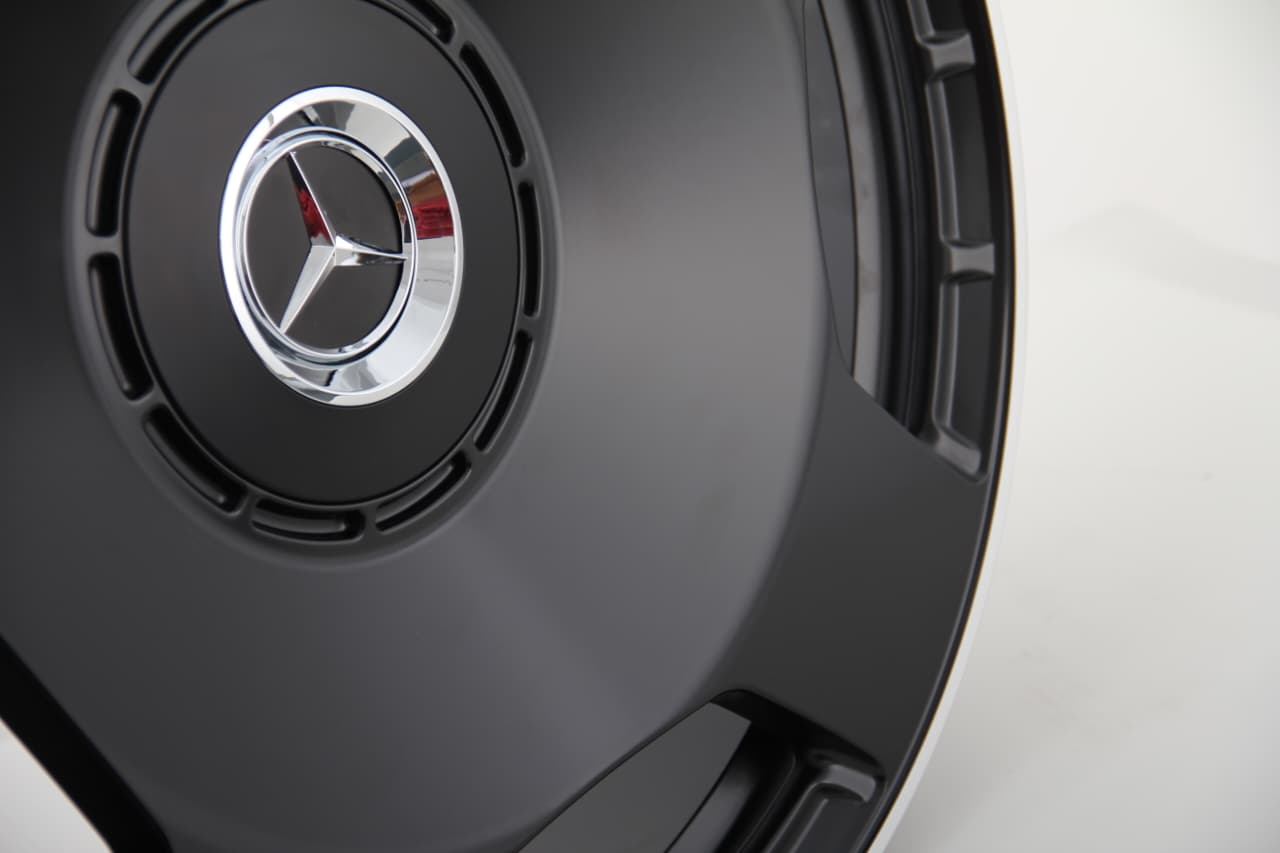 20" Mercedes-Benz Staggered Alloy Wheel Set - 5x112 PCD - Matt Black Machined Lip