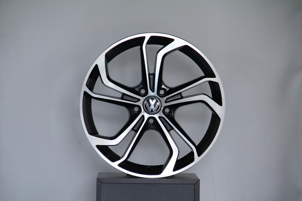 18" VW Wheels - 5x112 PCD - 8J - Black Machine Face - CB 57.1