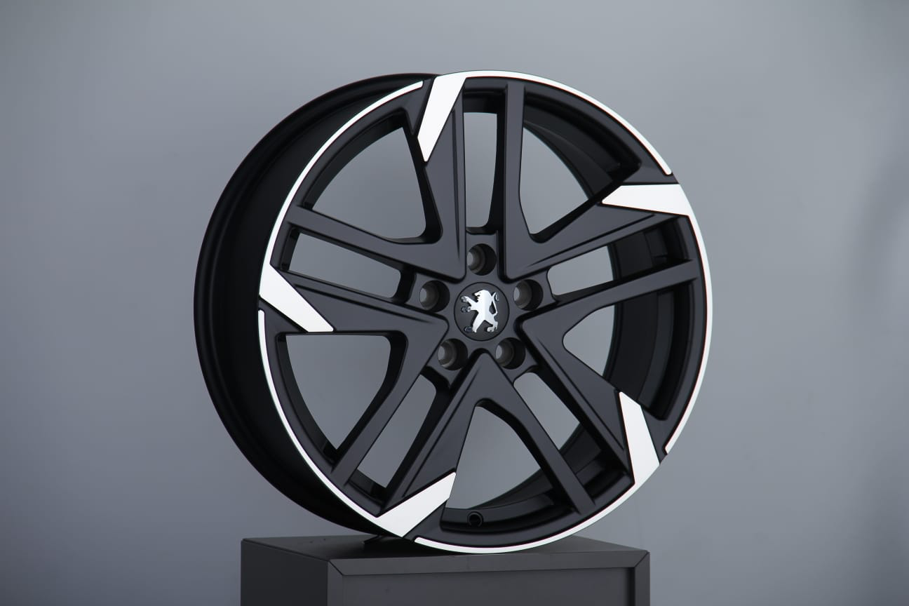 Peugeot 18" Black Diamond Cut Alloy Wheel - 5x108 PCD 8J